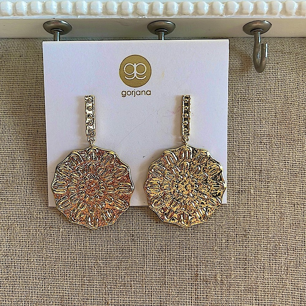 🌸 NWT Gorjana Gold Hammered Mosaic Coin Earrings (Sold Out)
